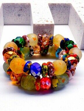 Handmade Beaded African Bracelet, Unisex #11 (2 Pcs)
